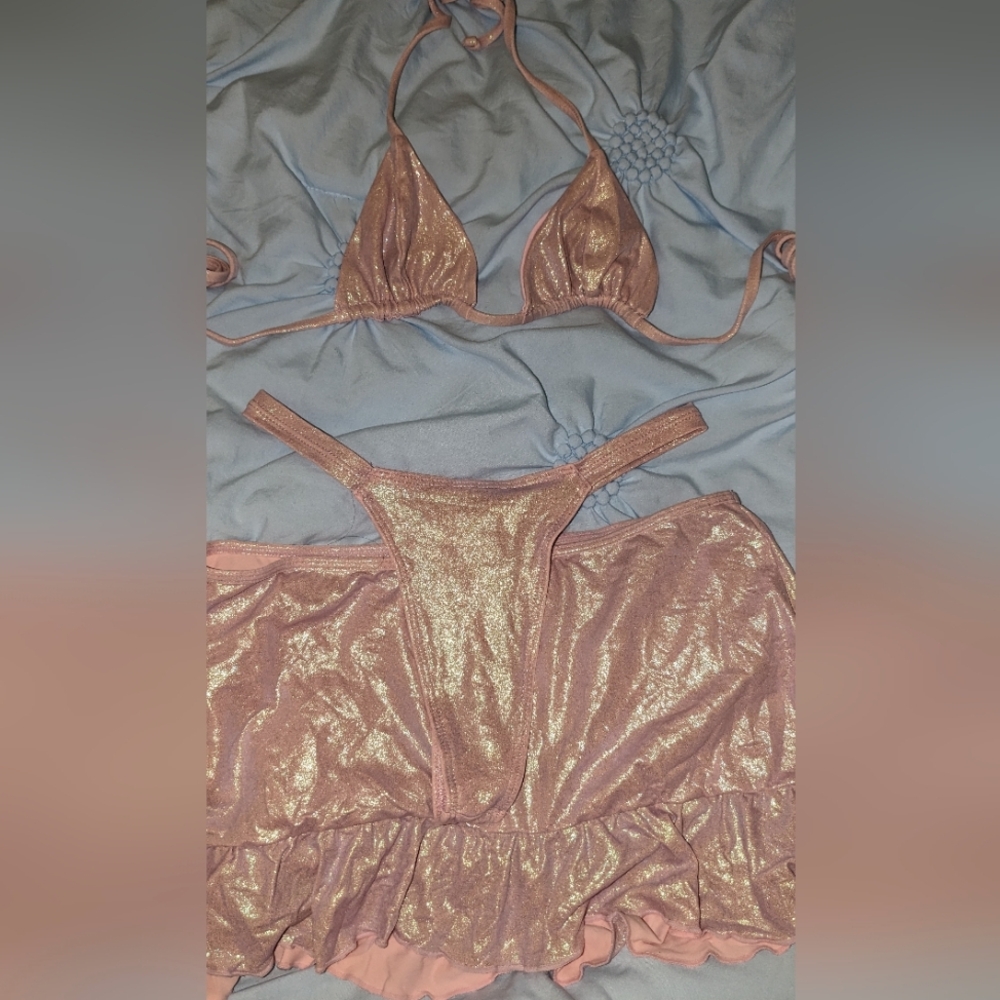 Frankie's Bikinis Gilded Angel Bikini Set (3 pieces)